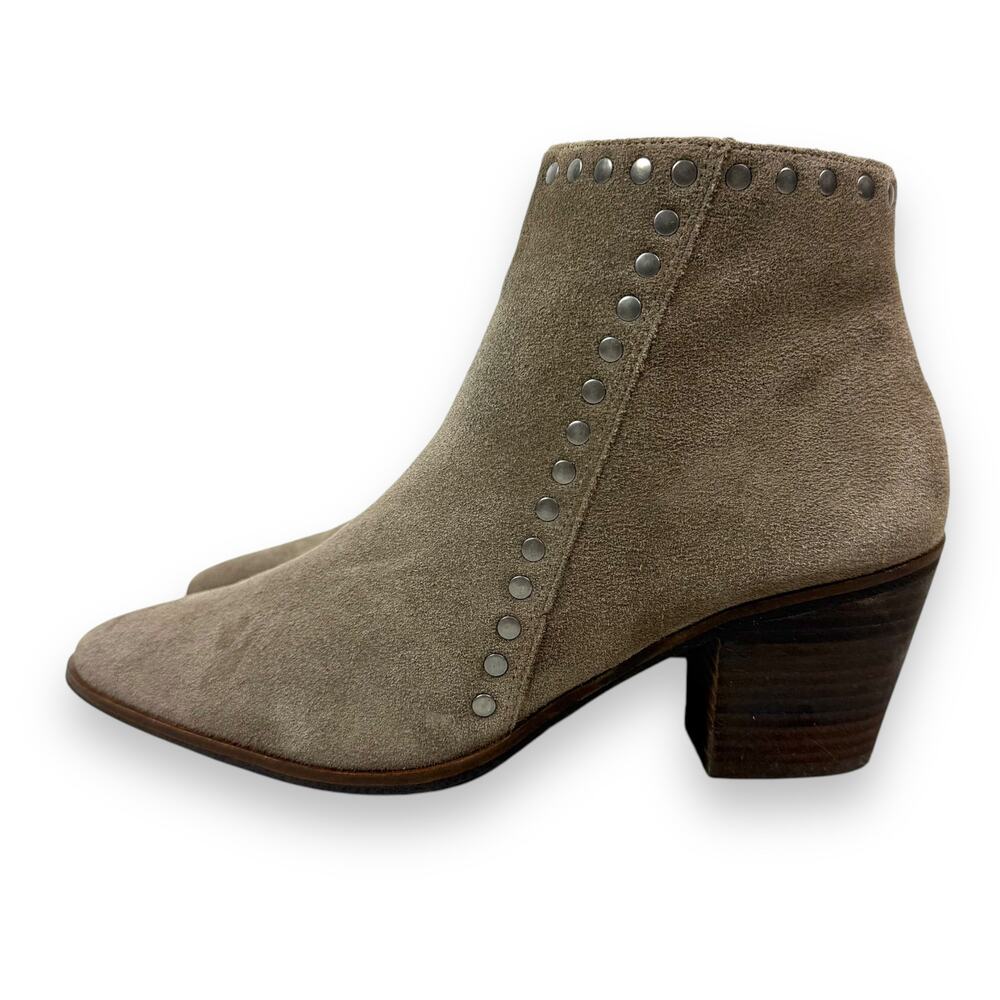 LUCKY BRAND tan suede studded cowgirl western boots - Picture 16 of 16